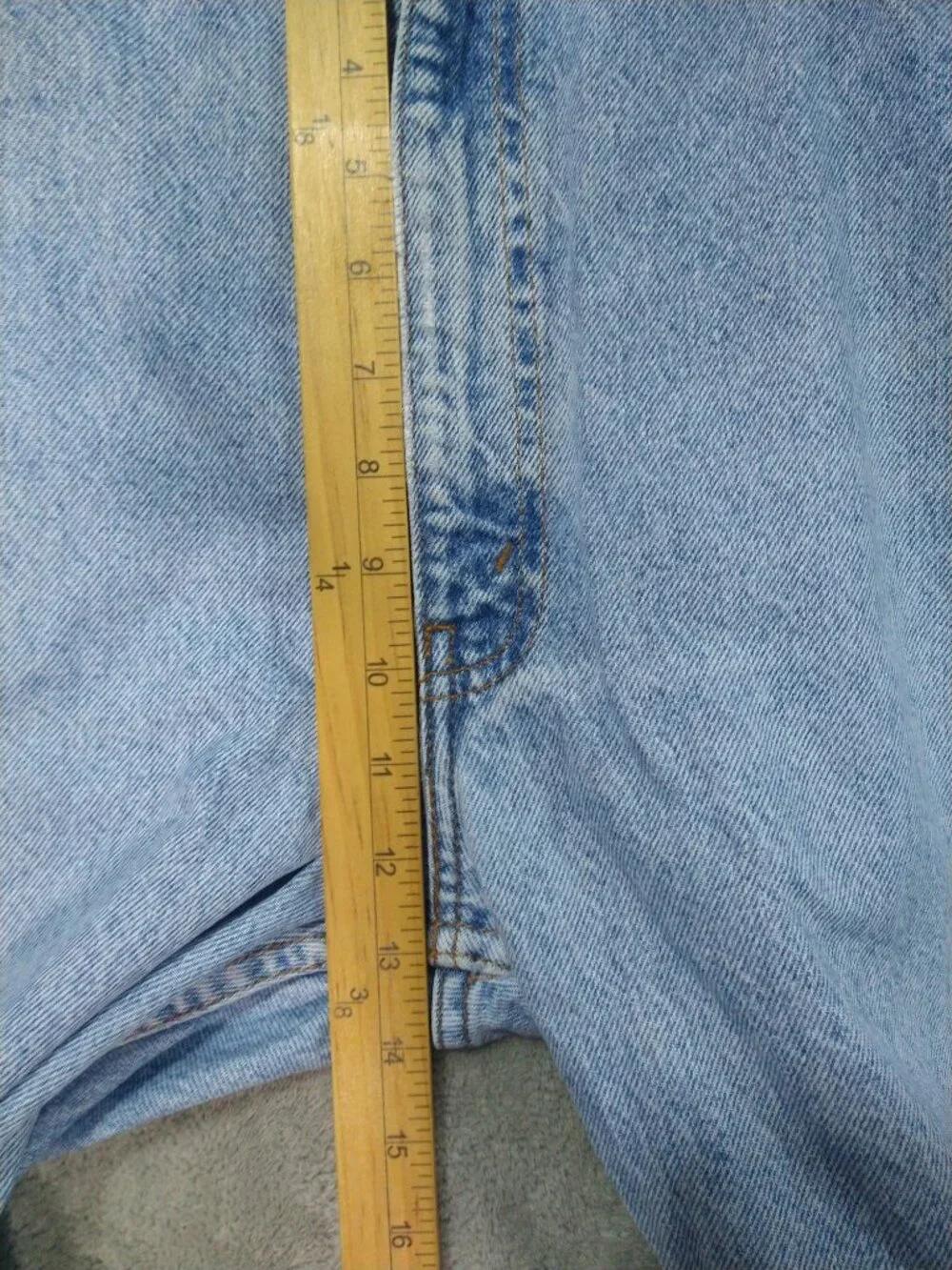 Vintage Levis 505 Jeans Mens 40x32 Blue Denim Straight Fit Light Wash Orange Tab